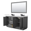 Custom image for Dark Gray with Matte Black Trim / Carrara Cultured Marble / 58