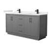 Custom image for Dark Gray with Matte Black Trim / White Cultured Marble / No Mirror