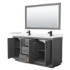 Custom image for Dark Gray with Matte Black Trim / White Quartz / 58