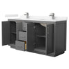 Custom image for Dark Gray with Brushed Nickel Trim / Carrara Cultured Marble / No Mirror