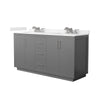 Custom image for Dark Gray with Brushed Nickel Trim / Carrara Cultured Marble / No Mirror