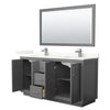 Custom image for Dark Gray with Brushed Nickel Trim / Giotto Quartz / 58