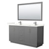 Custom image for Dark Gray with Brushed Nickel Trim / Giotto Quartz / 58