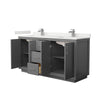 Custom image for Dark Gray with Brushed Nickel Trim / White Quartz / No Mirror