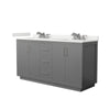 Custom image for Dark Gray with Brushed Nickel Trim / White Quartz / No Mirror