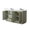 Custom image for Light Green with Brushed Nickel Trim / Carrara Cultured Marble / No Mirror
