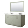 Custom image for Light Green with Brushed Nickel Trim / Giotto Quartz / 58