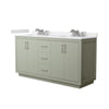 Custom image for Light Green with Brushed Nickel Trim / White Cultured Marble / No Mirror