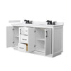 Custom image for White with Matte Black Trim / White Cultured Marble / No Mirror