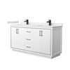 Custom image for White with Matte Black Trim / White Quartz / No Mirror