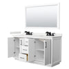 Custom image for White with Matte Black Trim / White Quartz / 58