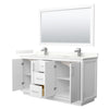 Custom image for White with Brushed Nickel Trim / Giotto Quartz / 58