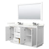Custom image for White with Brushed Nickel Trim / Giotto Quartz / 58