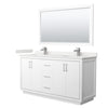 Custom image for White with Brushed Nickel Trim / White Quartz / 58