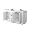 Custom image for White with Brushed Nickel Trim / White Quartz / No Mirror