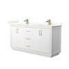 Custom image for White with Satin Bronze Trim / Giotto Quartz / No Mirror