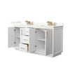 Custom image for White with Satin Bronze Trim / Giotto Quartz / No Mirror