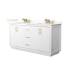 Custom image for White with Satin Bronze Trim / Giotto Quartz / No Mirror
