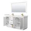 Custom image for White with Satin Bronze Trim / White Quartz / 58