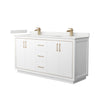 Custom image for White with Satin Bronze Trim / White Quartz / No Mirror