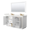Custom image for White with Satin Bronze Trim / White Quartz / 58