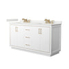 Custom image for White with Satin Bronze Trim / White Quartz / No Mirror