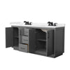 Custom image for Dark Gray with Matte Black Trim / Carrara Cultured Marble / No Mirror