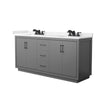 Custom image for Dark Gray with Matte Black Trim / Carrara Cultured Marble / No Mirror