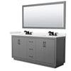 Custom image for Dark Gray with Matte Black Trim / White Quartz / 70