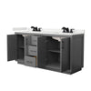 Custom image for Dark Gray with Matte Black Trim / White Quartz / No Mirror