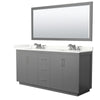 Custom image for Dark Gray with Brushed Nickel Trim / Giotto Quartz / 70