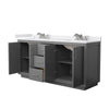 Custom image for Dark Gray with Brushed Nickel Trim / White Cultured Marble / No Mirror