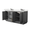 Custom image for Dark Gray with Brushed Nickel Trim / White Quartz / No Mirror