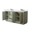 Custom image for Light Green with Brushed Nickel Trim / Carrara Cultured Marble / No Mirror