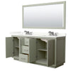 Custom image for Light Green with Brushed Nickel Trim / Giotto Quartz / 70