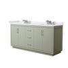 Custom image for Light Green with Brushed Nickel Trim / White Cultured Marble / No Mirror