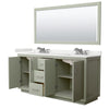 Custom image for Light Green with Brushed Nickel Trim / White Quartz / 70
