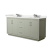 Custom image for Light Green with Brushed Nickel Trim / White Quartz / No Mirror