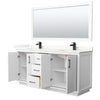 Custom image for White with Matte Black Trim / Giotto Quartz / 70