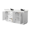 Custom image for White with Matte Black Trim / White Quartz / No Mirror