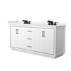 Custom image for White with Matte Black Trim / White Quartz / No Mirror