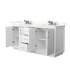 Custom image for White with Brushed Nickel Trim / Giotto Quartz / No Mirror
