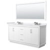 Custom image for White with Brushed Nickel Trim / White Cultured Marble / 70