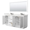 Custom image for White with Brushed Nickel Trim / White Quartz / 70