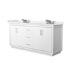 Custom image for White with Brushed Nickel Trim / White Quartz / No Mirror