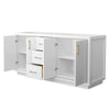 Custom image for White with Satin Bronze Trim / No Mirror