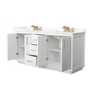 Custom image for White with Satin Bronze Trim / Giotto Quartz / No Mirror