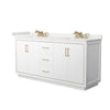 Custom image for White with Satin Bronze Trim / White Quartz / No Mirror