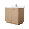 Custom image for Light Straw with Brushed Nickel Trim / Carrara Cultured Marble / No Mirror
