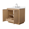 Custom image for Light Straw with Brushed Nickel Trim / Carrara Cultured Marble / No Mirror